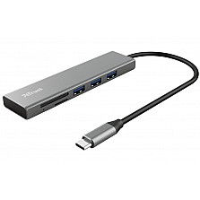 USB хъб TRUST Halyx Fast USB-C Hub & Card Reader