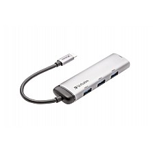 USB хъб Verbatim USB-C Multiport Hub 4-Port USB 3.2 Gen 1 Type A