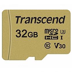 Памет Transcend 32GB microSD UHS-I U3 (с адаптер),mLC
