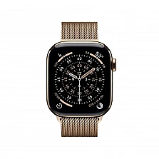 Смарт часовник Apple Watch S11 Cellular 42mm Gold Titanium с Gold Milanese Loop