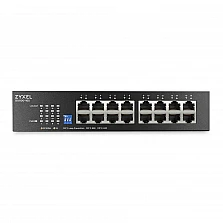 ZyXEL GS1100‑16S, 16‑port Gigabit unmanaged switch with DIP selector