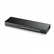 Суич ZyXEL GS1900-24 v2, 24-port GbE L2 Smart, rackmount, fanless