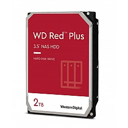 Вътрешен HDD Western Digital Red 2TB Plus ( 3.5", 128MB, 5400 RPM, SATA 6Gb/s )