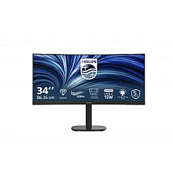 Монитор Philips 34B2N3500C, 34" Curved VA, UW‑QHD, 120Hz, 4 ms, Adaptive Sync, SoftBlue, говорители, HDMI, DP, USB hubcurrys.co