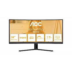 Monitor AOC CU34B3E, 34", Curved VA, WQHD, 120Hz, 4ms, Adaptive Sync, HDMI, DP