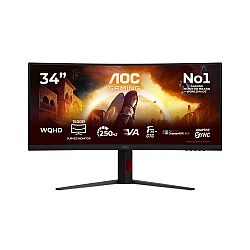 Monitor AOC CU34G4ZCA, 34", Curved Fast VA, WQHD, 250Hz, 1ms, Adaptive Sync, USB Hub, HDMI, DP