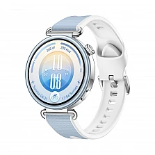Смарт часовник Huawei Watch GT 7 Konsu‑B39FB, синьо-бяла флуороеластомерна каишка + слушалки Huawei FreeBuds SE 4 ANC, бели