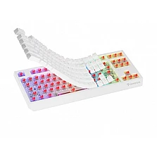 Gaming безжична клавиатура Genesis Thor 230 TKL US White RGB Mechanical Outemu Red