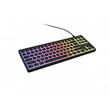 Gaming Genesis Thor 430 TKL гейминг клавиатура US, RGB, механична Outemu, розова, Silent, Hot Swap Slim, черна