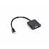Cable lanberg display port mini -> vga (f), 20cm, black