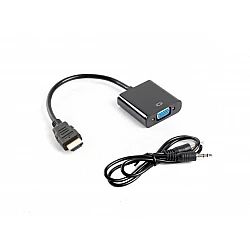 Adapter lanberg hdmi-a -> vga (f) + minijack 3.5mm (f), 20cm