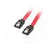 Sata кабел Lanberg DATA III (6GB/S) F/F 50cm metal clips, red