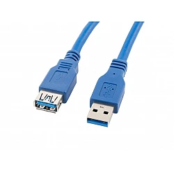 Cable lanberg extension cable usb 3.0 am-af, 3m, blue
