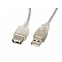 USB кабел Lanberg extension cable USB 2.0 AM-AF, 5m, transparent ferrite