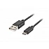 Cable lanberg usb micro-b  ->  usb-a 2.0 1.8m, black qc 3.0