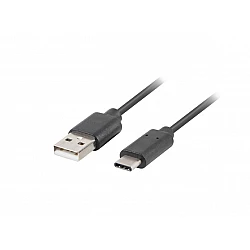 Кабел Lanberg USB-C(M) ->  USB-A 3.1 1.8m, black