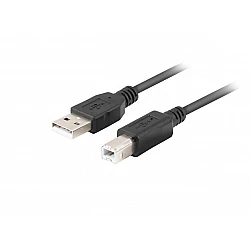 USB cable Lanberg Cable USB-A(M)->USB-B(M) 2.0 Ferrite 1.8m Box Black