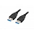 USB cable Lanberg USB-A (M) -> USB-A (M) 3.0 cable 0.5m, black