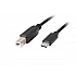 USB cable Lanberg USB-C (M) -> USB-B (M) 2.0 ferrite cable 3m, black