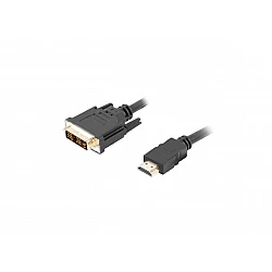 Видео кабел Lanberg HDMI (M) -> DVI-D(M)(18+1) 1.8m, black