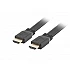 Кабел Lanberg HDMI M/M V2.0 0.5m, 4K flat, black
