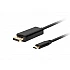 Видео кабел Lanberg USB-C (M) -> display port (M) cable 1.8m 4K 60Hz, black