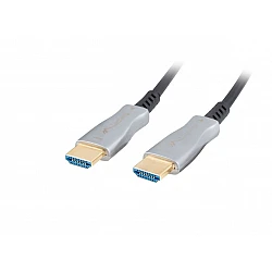 Video cable Lanberg HDMI M/M v2.0 cable 10m optical black aoc