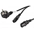 Charging cable lanberg cee 7/7 -> 2x iec 320 c13 2m vde, black
