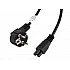 Charging cable lanberg cee 7/7 (mickey) -> iec 320 c5 3m vde, black