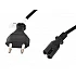 Cable lanberg cee 7/16 -> iec 320 c7 eu (radio) 1.8m vde, black