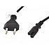 Захранващ кабел Lanberg CEE 7/16 -> IEC 320 C7 EURO (RADIO) 3m
