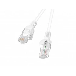Cable lanberg patch cord cat.5e 1m, white