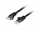Пач кабел Lanberg CAT.6 UTP LSZH CU, 0.25 m, черен, Fluke тестван