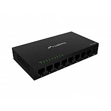Суич Lanberg DSM1‑1008, 8‑портов Gigabit, 12V, метален корпус