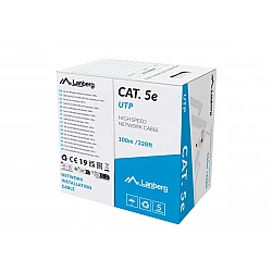 Мрежов кабел Lanberg CAT.5e utp 100m solid cu grey fluke passed