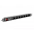 Електрически филтър Lanberg power distribution unit (PDU) 19"1U 16A 7 SOCKETS 2M, black
