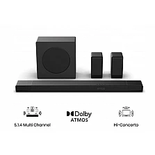 Колонки Hisense AX5140Q 5.1.4Ch Soundbar субуфер 600W Dolby Atmos Bluetooth 5.3 4K HDMI DTS:X HDMI/AUX/ARC/Optical/USB EQ modes черни
