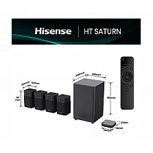 Колонки Hisense HT Saturn 4.1.2Ch Soundbar субуфер 720W Dolby Atmos DTS:X Quad speaker черни
