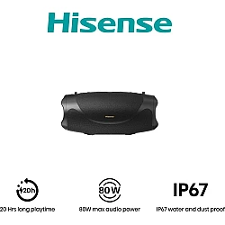 Bluetooth колонка Hisense FlexBoom, 80W, до 20 ч, IP67, ambient light, черна