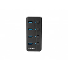 USB hub Natec USB 3.0 Hub Mantis 2 4-Port On/Off With AC Adapter