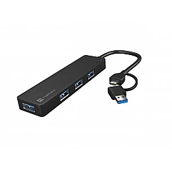 USB хъб Natec Hub Mayfly USB-C 3.0 4 Port + USB-A
