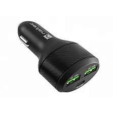 Зарядно за кола Natec Coney 2xUSB, 1xUSB-C Quick charger 84W Black