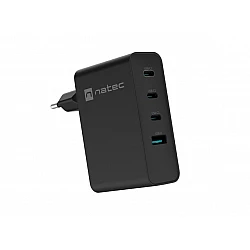 Adapter Natec USB Ribera 3X USB-C + 1x USB-A 100W, Black