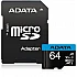 Memory card Adata 64GB MicroSDXC UHS-I CLASS10 A1 (1 adapter)