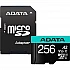 Memory card Adata 256GB MicroSDXC UHS-I U3 V30S A2 (1 adapter)
