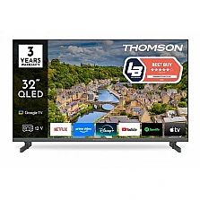 Телевизор Thomson 32" FHD Google TV QLED 60Hz HDR10 Dolby Audio 12V адаптер