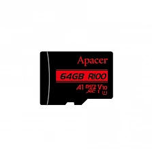 Карта памет Apacer 64GB microSDHC SDXC UHS-I U1 V10 A1 с адаптер