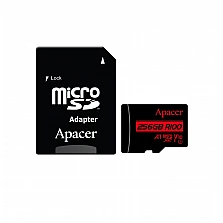Карта памет Apacer 256GB microSDHC SDXC UHS-I U1 V10 A1 с адаптер
