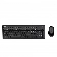 Комплект клавиатура и мишка Asus U2000, кабелен, черен, Windows 11 Copilot