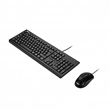 Комплект клавиатура и мишка Asus U2000, кабелен, черен, Windows 11 Copilot